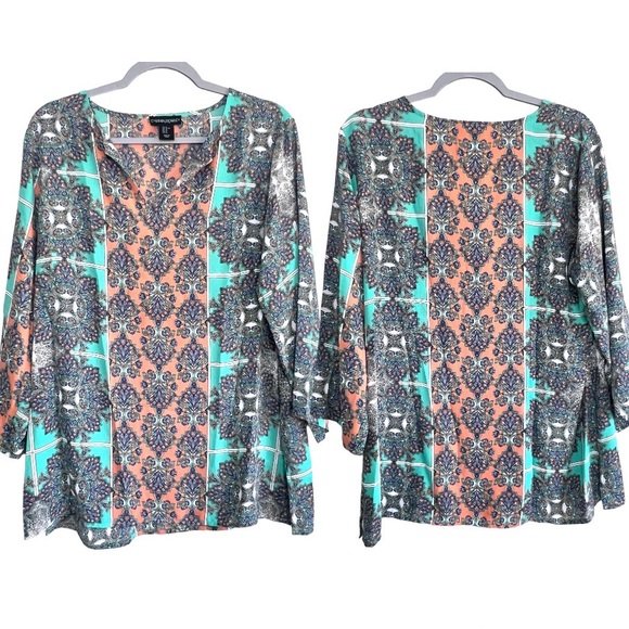 Cynthia Rowley Print Tunic Top size XL - Picture 8 of 8